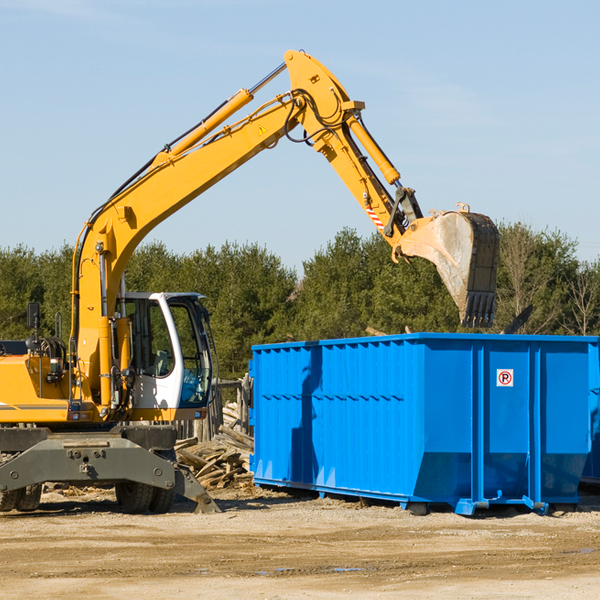 what size residential dumpster rentals are available in Bossier County LA